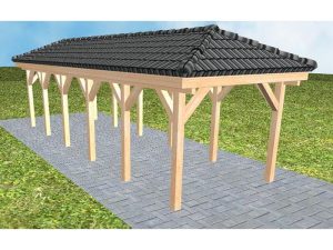 JODA Carport Kappeln LD Perfect incl. Pfannen und Rinne