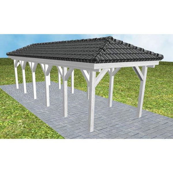 JODA Carport Kappeln LD Select incl. Pfannen und Rinne