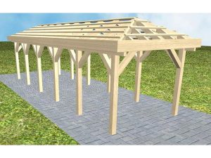 JODA Carport Kappeln LO Master ohne Rinne, ohne Pfannen