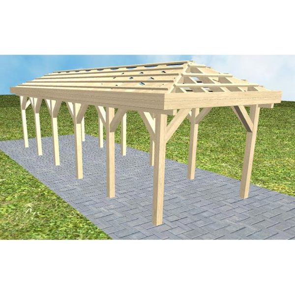 JODA Carport Kappeln LO Master ohne Rinne, ohne Pfannen