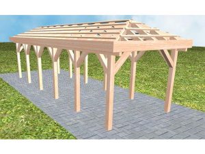 JODA Carport Kappeln LO Natur ohne Rinne, ohne Pfannen