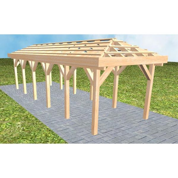 JODA Carport Kappeln LO Perfect ohne Rinne, ohne Pfannen
