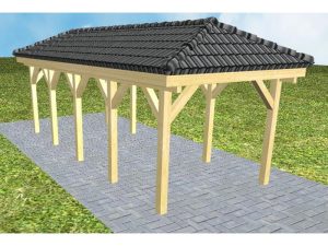 JODA Carport Kappeln MD Classic incl. Pfannen und Rinne