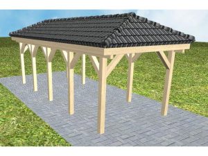 JODA Carport Kappeln MD Master incl. Pfannen und Rinne