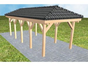 JODA Carport Kappeln MD Perfect incl. Pfannen und Rinne