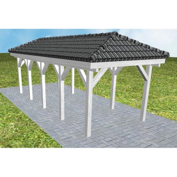 JODA Carport Kappeln MD Select incl. Pfannen und Rinne