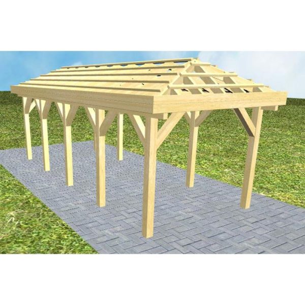 JODA Carport Kappeln MO Classic ohne Rinne, ohne Pfannen
