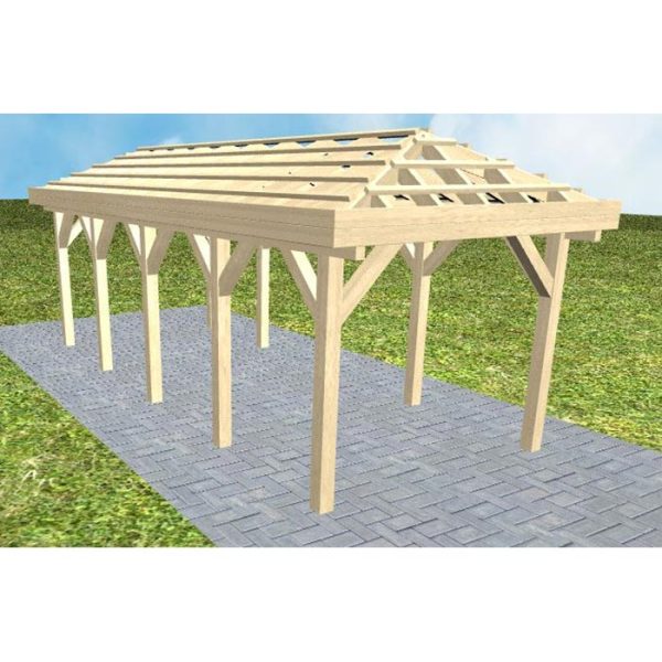 JODA Carport Kappeln MO Master ohne Rinne, ohne Pfannen