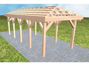 JODA Carport Kappeln MO Natur ohne Rinne, ohne Pfannen