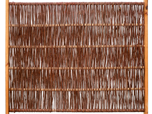 Heide Flechtzaun Weide, ölimpr. 120 x 100 cm, mit Seitenrahmen VE = 025