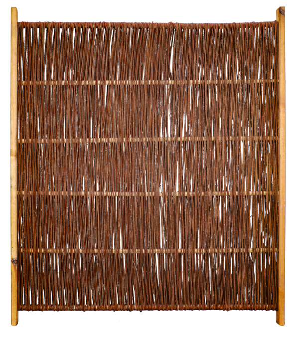 Heide Flechtzaun Weide, ölimpr. 120 x 140 cm, mit Seitenrahmen VE = 025