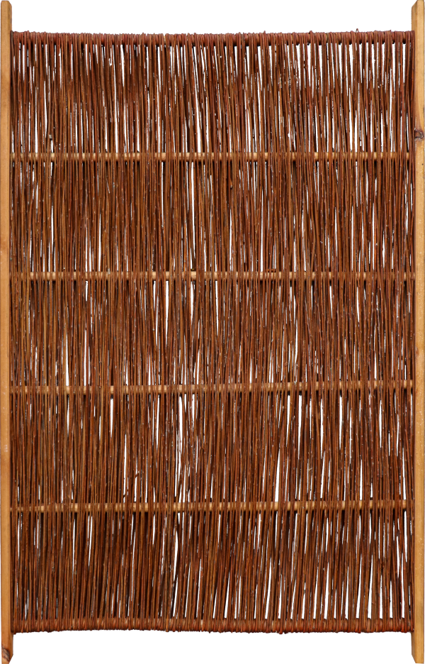 Heide Flechtzaun Weide, ölimpr. 120 x 180 cm, mit Seitenrahmen VE = 025