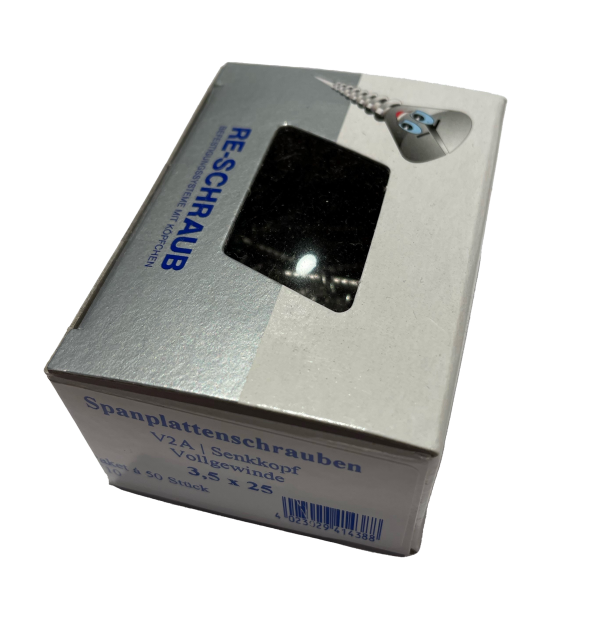 Flechtzaunhalter-Schrauben V2A 3,5 x 25 mm, 50 Stück/Paket – Bild 2