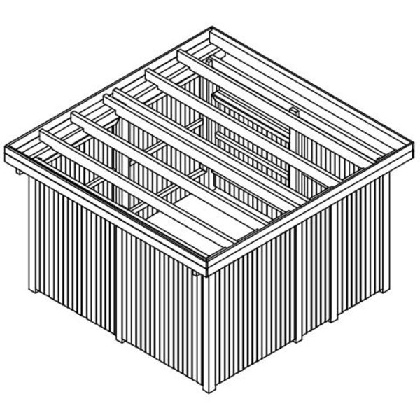 JODA Geräteraum Preetz O Natur Holzblende, Flachdach ohne Bedachung – Bild 4