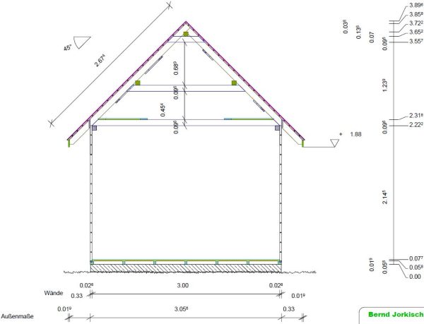 Schwedenhaus mit Klöntür, 2flg Fenster mit Fußboden, 300x300 cm, naturbelassen VE = 000 – Bild 9