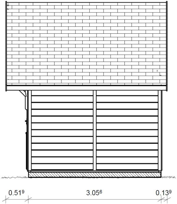 Schwedenhaus mit Klöntür, 2flg Fenster mit Fußboden, 300x300 cm, naturbelassen VE = 000 – Bild 10