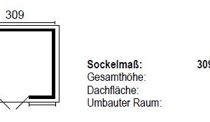 Joda Gartenhaus RANTUM 30/20 Flachdach / EPDM-Folie