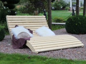 Stora Gartenliege Fichte naturbelassen 181 x 130 x 77 cm, kartonverpackt VE = 010