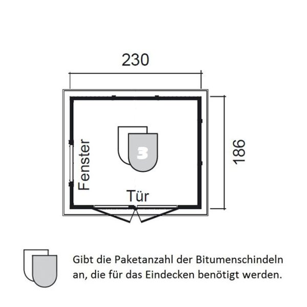 JODA Gerätehaus Nordic 22/20 Roh - unbehandelt – Bild 2
