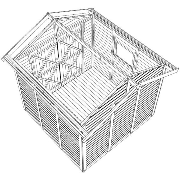 JODA Gerätehaus Nordic 22/23 KDI - kesseldruckimprägniert – Bild 45