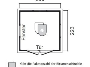 Joda Gerätehaus Nordic 22/23 Grau RAL 7040 / Weiß RAL 9016 VE = 000