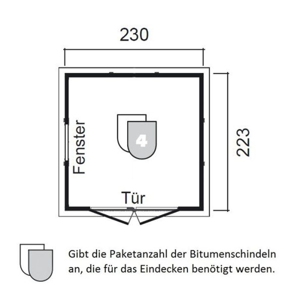 JODA Gerätehaus Nordic 22/23 KDI - kesseldruckimprägniert – Bild 3