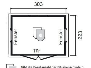 JODA Gerätehaus Nordic 30/23 Roh - unbehandelt