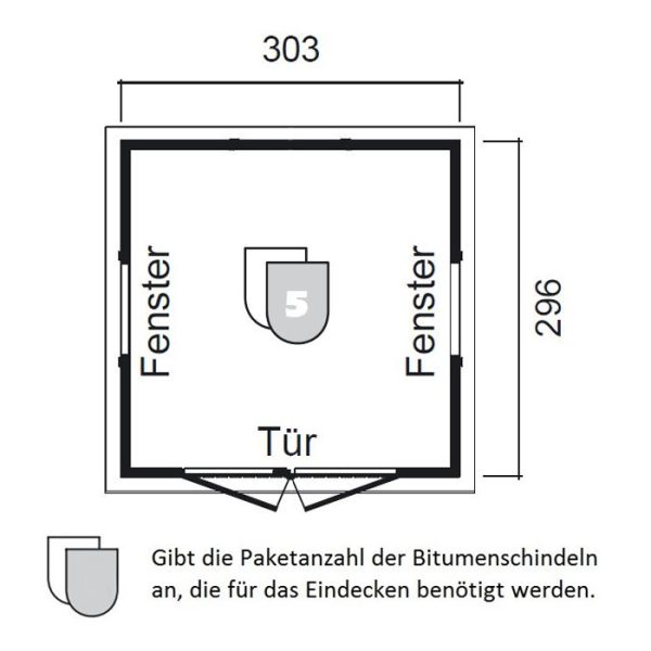 JODA Gerätehaus Nordic 30/30 Roh - unbehandelt – Bild 2