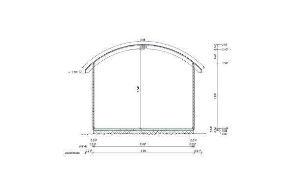 Joda Gerätehaus Rerik 30/20 Rot RAL 3011 / Weiß RAL 9016 VE = 000 – Bild 5