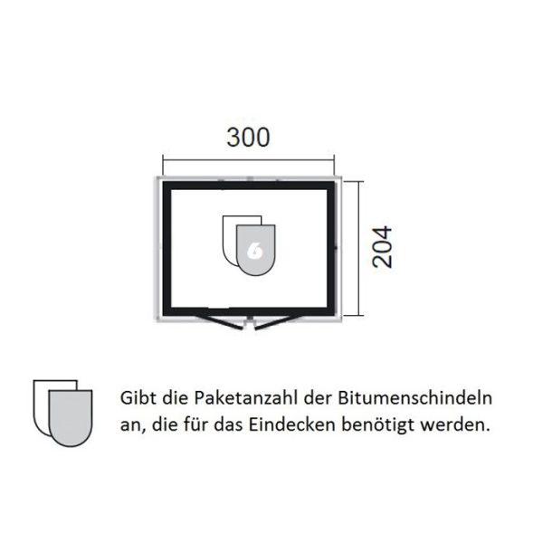 Joda Gerätehaus Rerik 30/20 Rot RAL 3011 / Weiß RAL 9016 VE = 000 – Bild 6