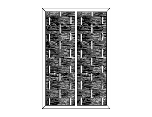 Hulteby Flechtzaun Weide, ölimpr. 120 x 180 cm, mit umlaufendem Rahmen VE = 025 – Bild 3