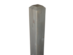 90x90 mm Leimholzpf. Fichte Grau 2,10 m, Pyramidenstumpf VE = 050