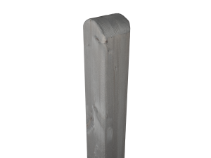 90x90 mm Leimholzpf. Fichte Grau 2,10 m, Kopf gerundet VE = 050