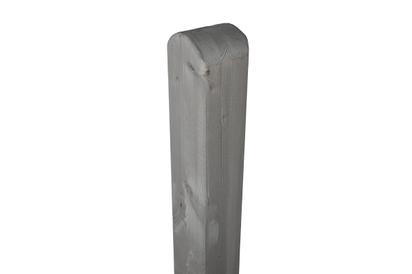 90x90 mm Leimholzpf. Fichte Grau 1,20 m, Kopf gerundet VE = 050