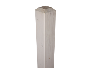 90x90 mm Leimholzpf. Fichte Grauweiß 1,20 m, Pyramidenstumpf VE = 050