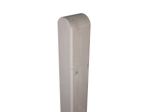 90x90 mm Leimholzpf. Fichte Grauweiß 1,20 m, Kopf gerundet VE = 050