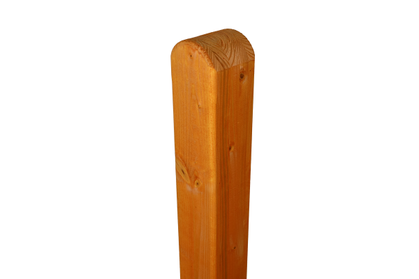 90x90 mm Leimholzpf. Fichte Pinie 1,20 m, Kopf gerundet VE = 050