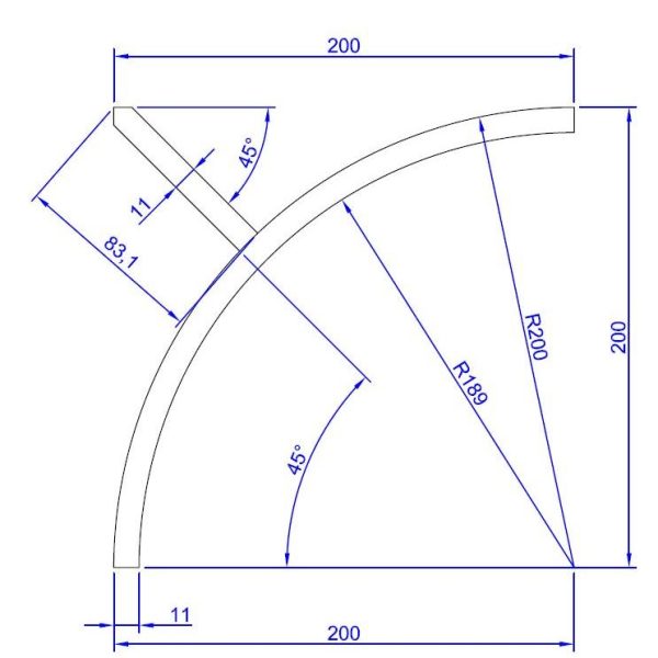 JODA Carport Pfostenbogen 11x11 r=200 cm Classic-Serie, verstärkter Sattelbalken Carportlänge K, einseitig – Bild 4