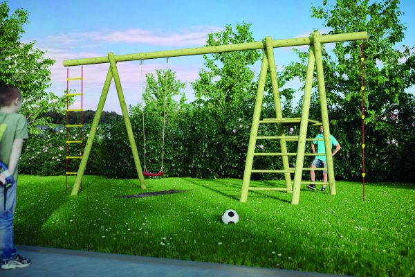 Schaukel "Lisa" 650x248x304 cm Nadelholz KDI, TÜV-geprüft (öffentlich) VE = 000