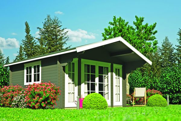 Joda Blockhaus Lodge Fichte naturbelassen 1-45/398 FDTF-FF 398/VD-130 – Bild 2