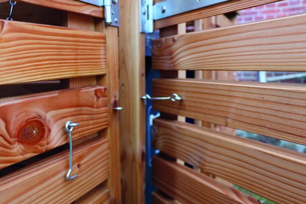 Müllbox mit Rhombusleisten, natur 2 Tonnen á 240 Liter VE = 003 – Bild 5