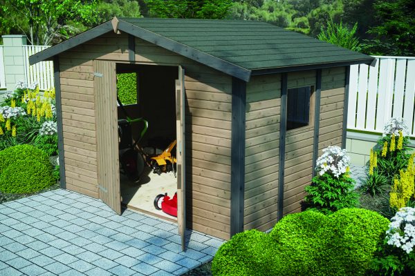 Joda Gerätehaus Nordic 30/23 Anthrazit RAL 7016 / Weiß RAL 9016 VE = 000 – Bild 2