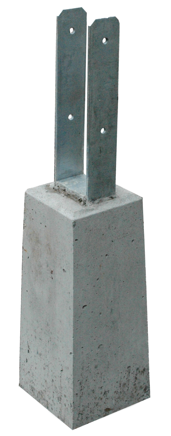 Betonsockel mit 135 mm H-Anker 8x80x800 400 mm Pfosteneinstand