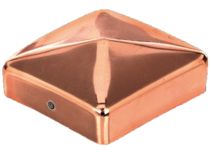 Pfostenkappe Pyramide Kupfer für 90 x 90 mm Pfosten