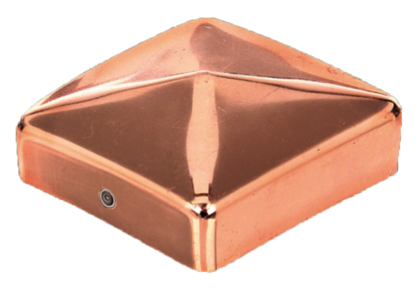 Pfostenkappe Pyramide Kupfer für 90 x 90 mm Pfosten