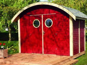Joda Gerätehaus Rerik 30/20 Rot RAL 3011 / Weiß RAL 9016 VE = 000