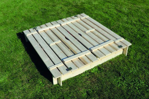 Sandkiste "Annika" Fichte naturbelassen 120 x 120 x 20 cm, kartonverpackt VE = 020 – Bild 3