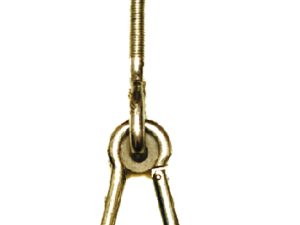 Schaukelhaken 160 mm lang, M12, verzinkt zum Durchbolzen, Karabiner m. Nylonlager VE = 050