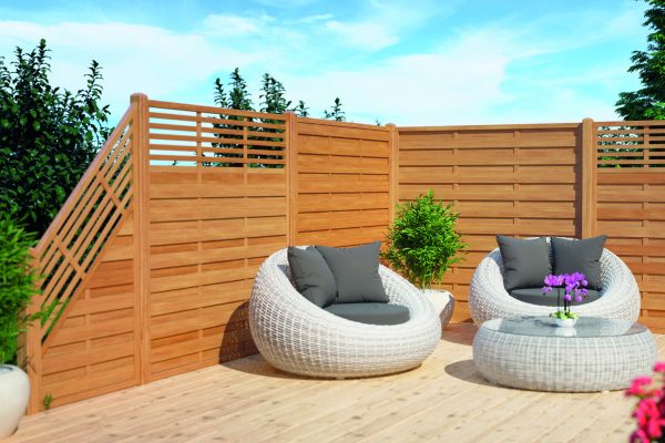 Flores Dichtzaun Bangkirai 180x180 cm geschlossen VE = 006, FSC-zertifiziert (FSC 100%) – Bild 3