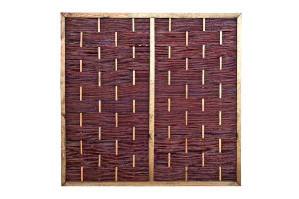 Hulteby Flechtzaun Weide, ölimpr. 180 x 180 cm, mit umlaufendem Rahmen VE = 025 – Bild 2